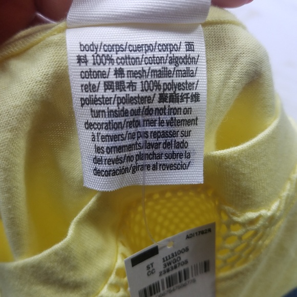 New Small Pink Nation yellow Mesh Top - Picture 3 of 5